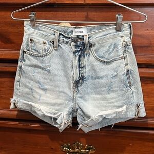 Pistola Devin hi rise mom cutoff denim shorts size 24